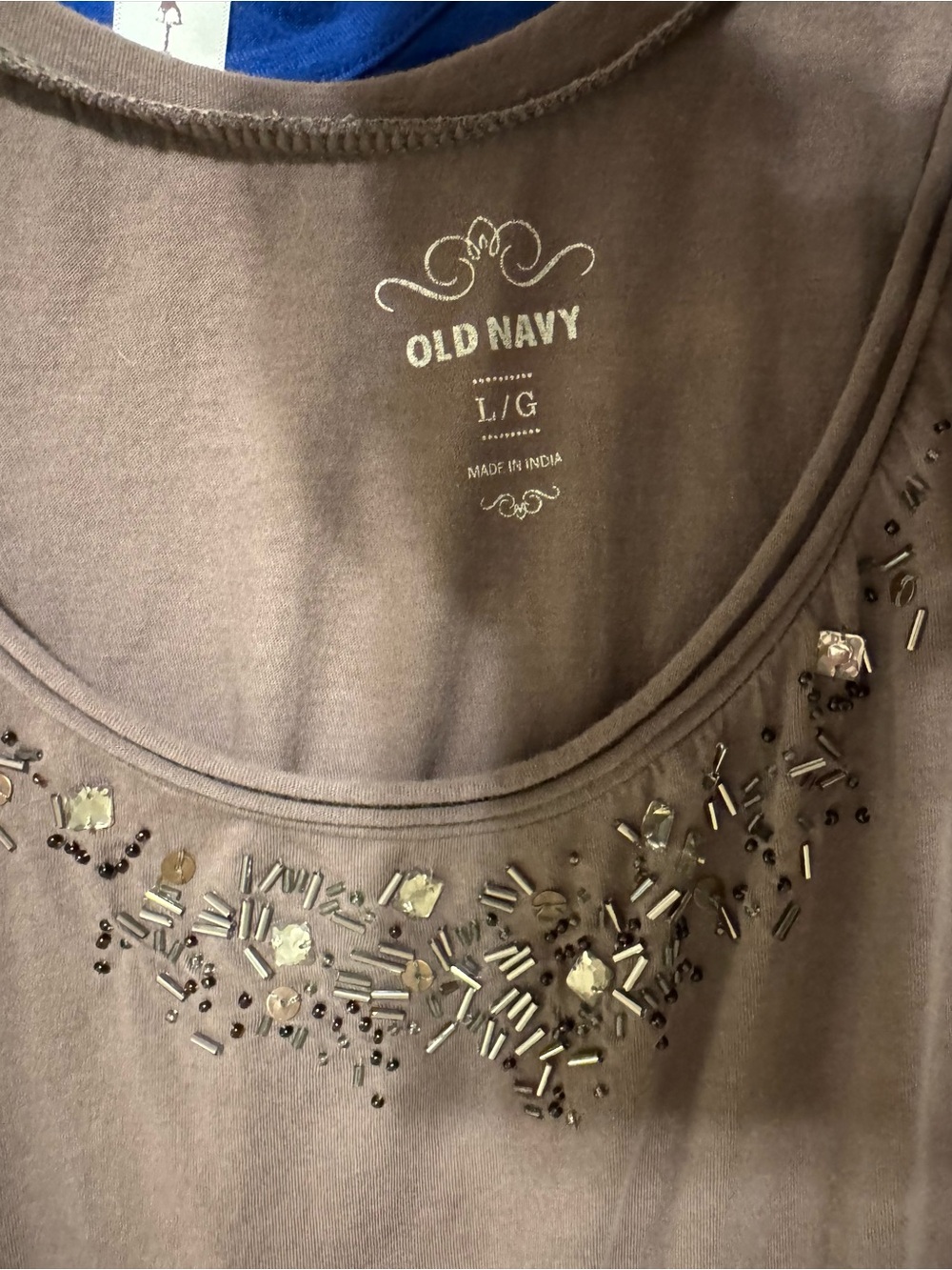 Old Navy Brown Embellished Scoop Neck Tank - Picture 3 of 3